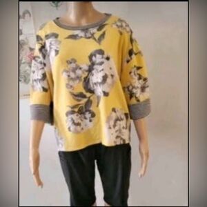 Chris & Carol Striped Black and White Crop Top size 12